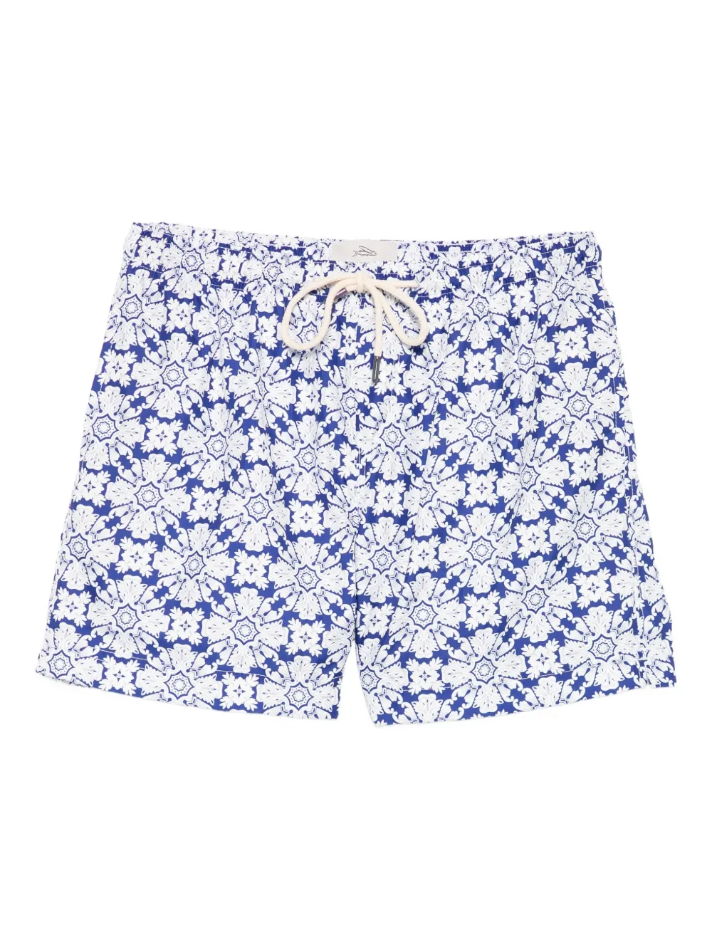 patterned drawstring swim shorts
