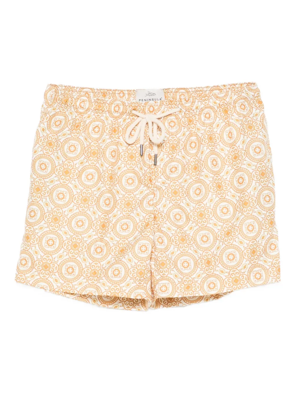 patterned drawstring swim shorts