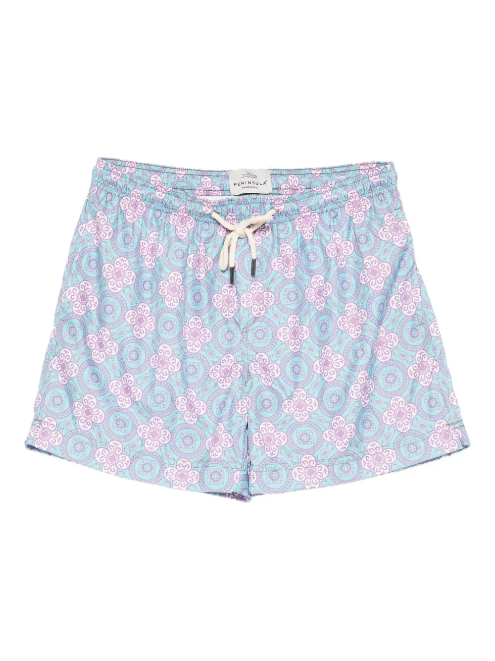floral-pattern swim shorts