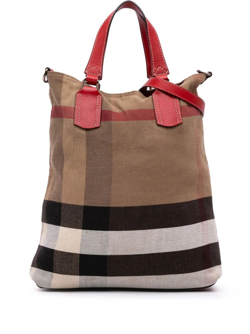 Burberry Pre-Owned 2000-2017 Mega Check Canvas Tottenham Brit satchel | Brown | Image 1