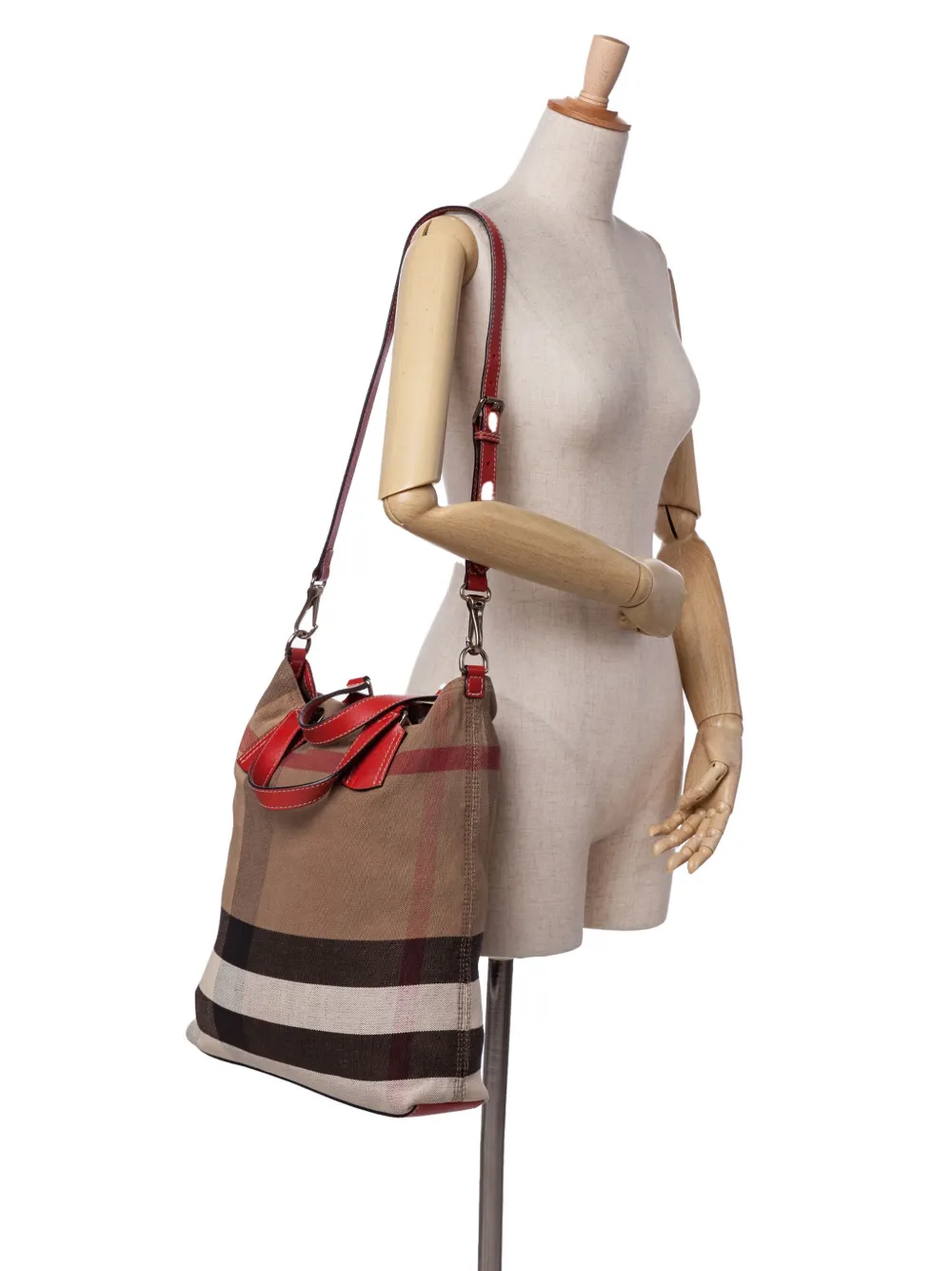 Burberry Pre-Owned 2000-2017 Mega Check Canvas Tottenham Brit satchel | Pre-Owned | Image 2
