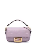 Fendi Pre-Owned 2010-2025 Mini Zucca Embossed Leather Baguette satchel - Purple