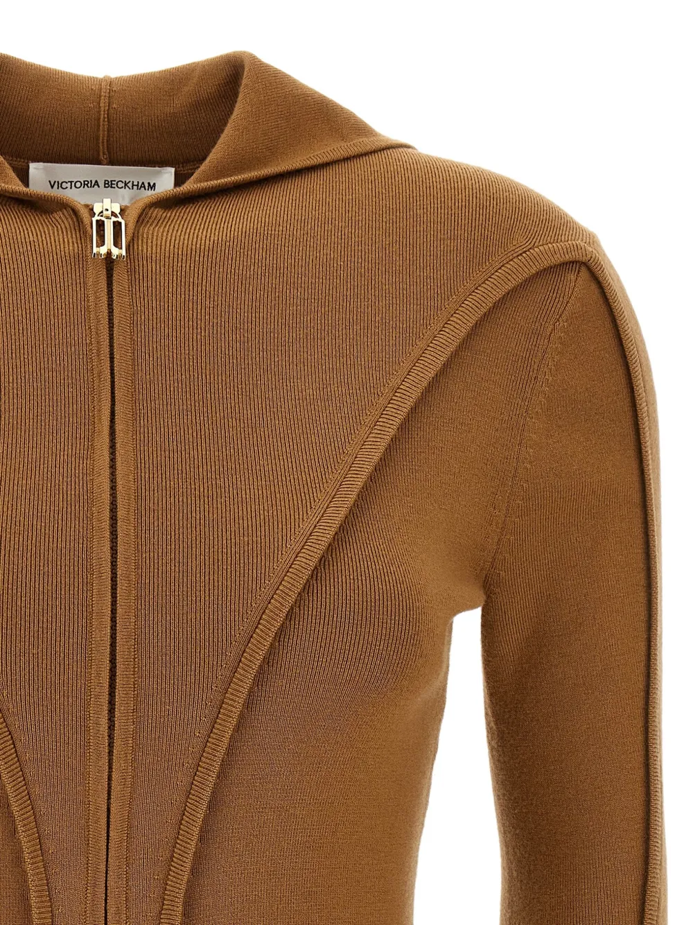Victoria Beckham zip-front hoodie Bruin