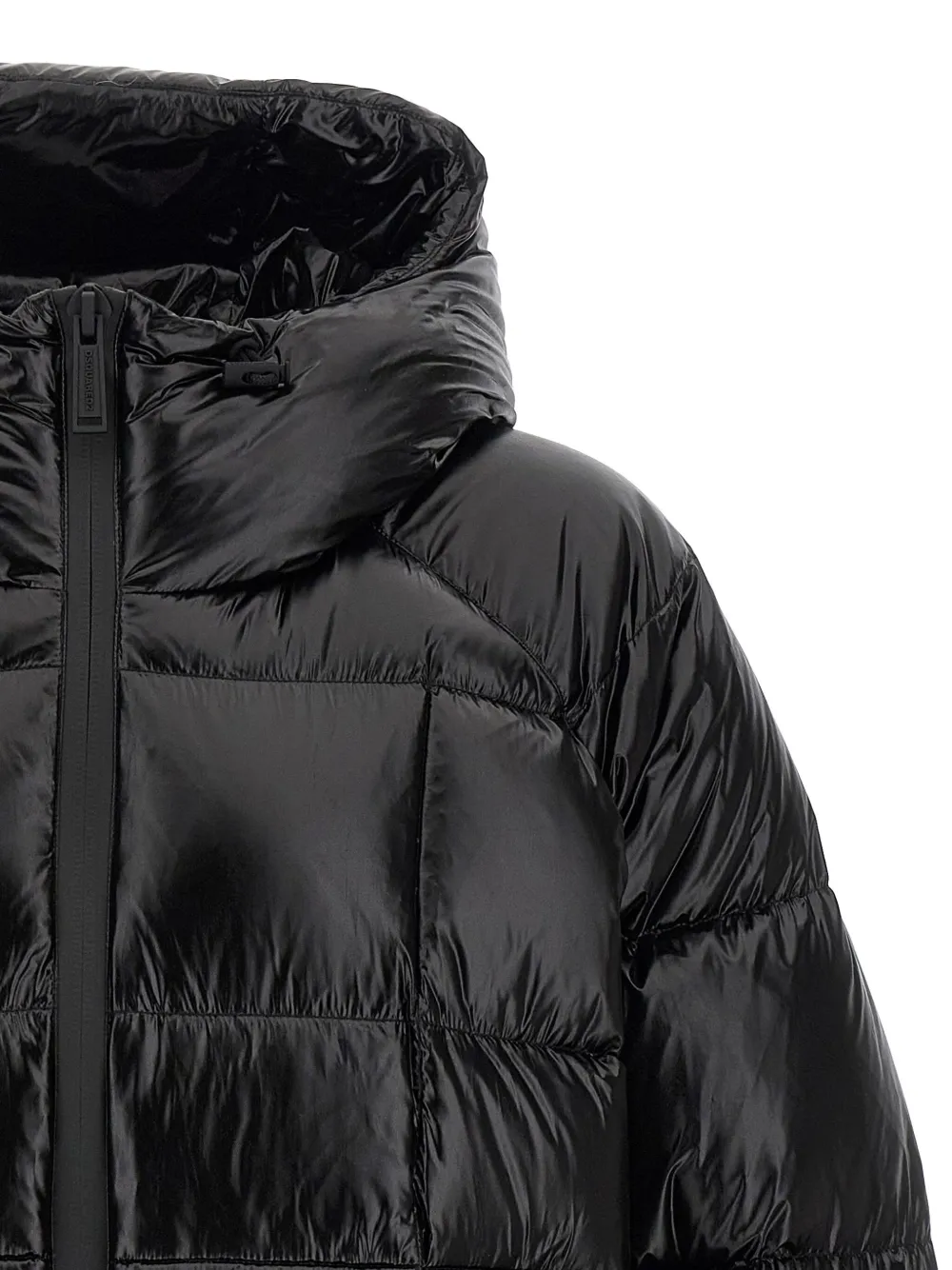 DSQUARED2 quilted hooded down jacket Zwart