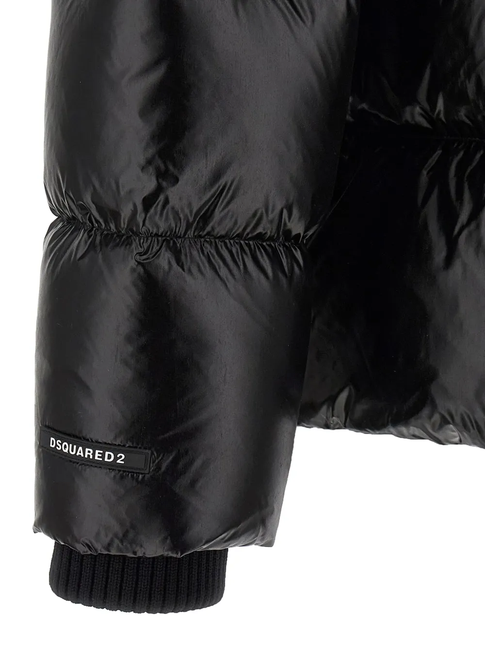DSQUARED2 quilted hooded down jacket Zwart