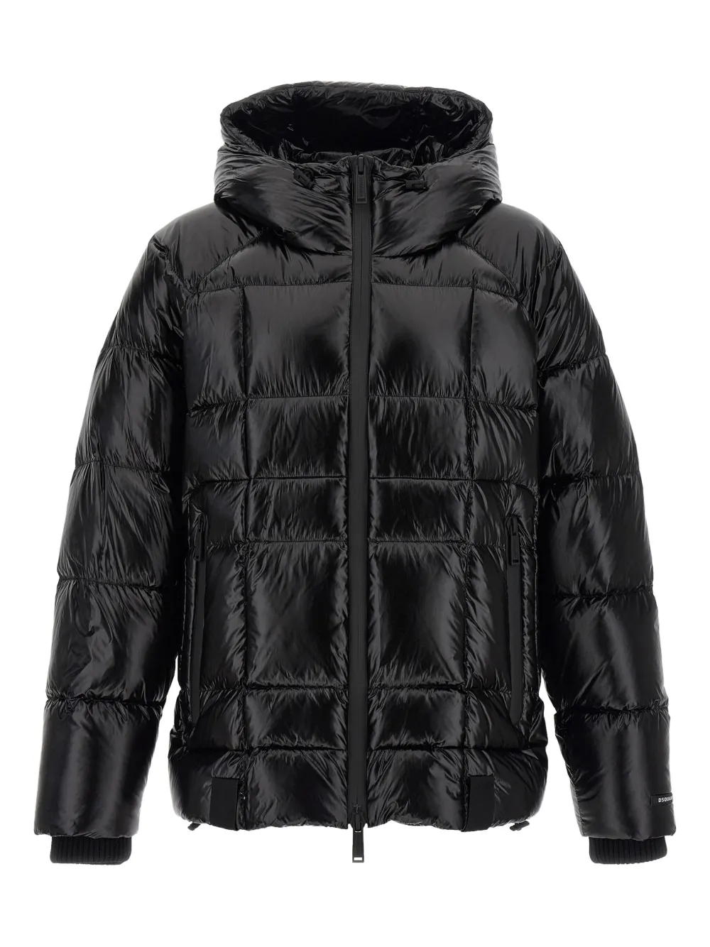 DSQUARED2 quilted hooded down jacket Zwart