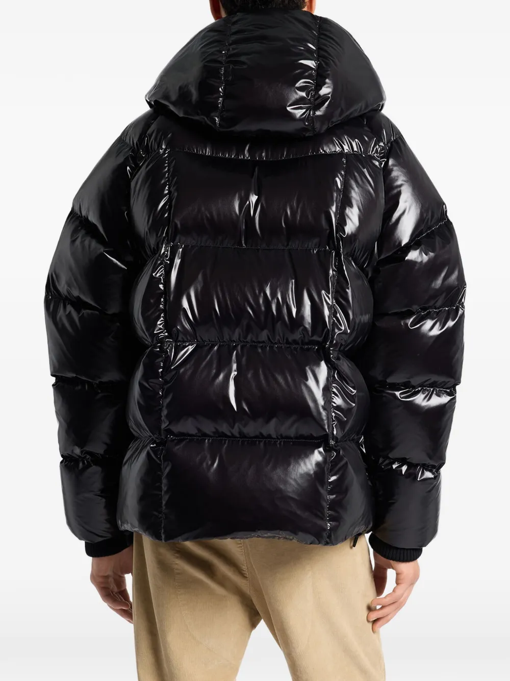 DSQUARED2 Gevoerd donsjack met capuchon Zwart