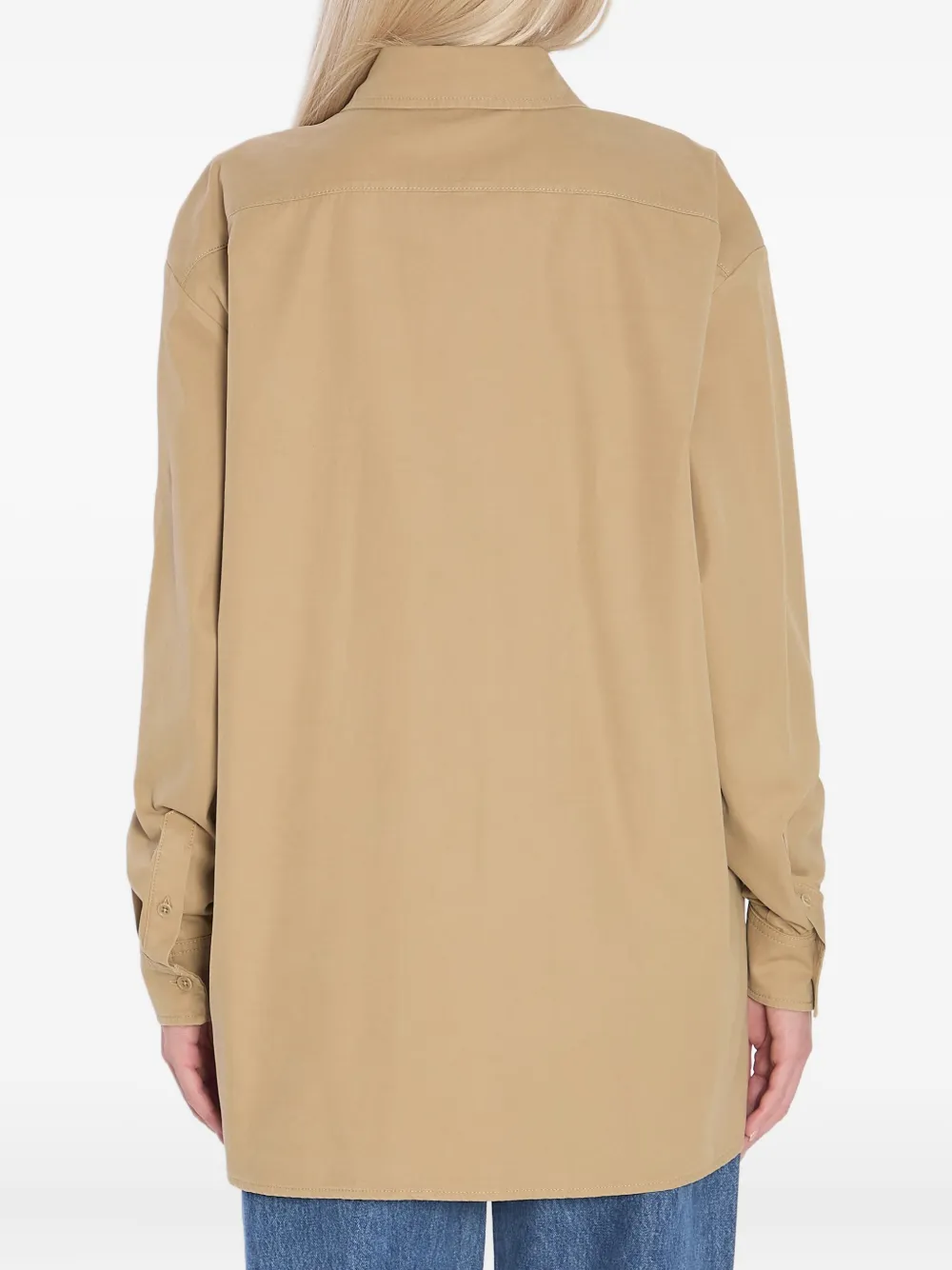 The Row Blouse met zak en knopen Beige