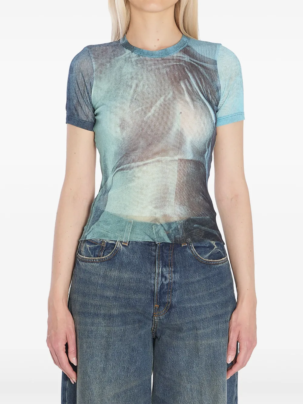 Jean Paul Gaultier Water Baby T-shirt Blauw