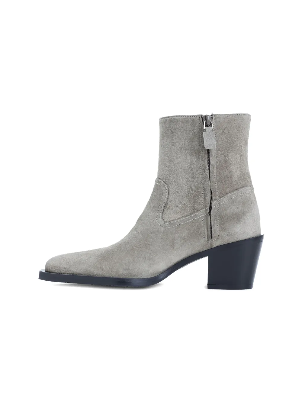 Stuart Weitzman 60mm suede pointed-toe heeled cowboy boots Grey