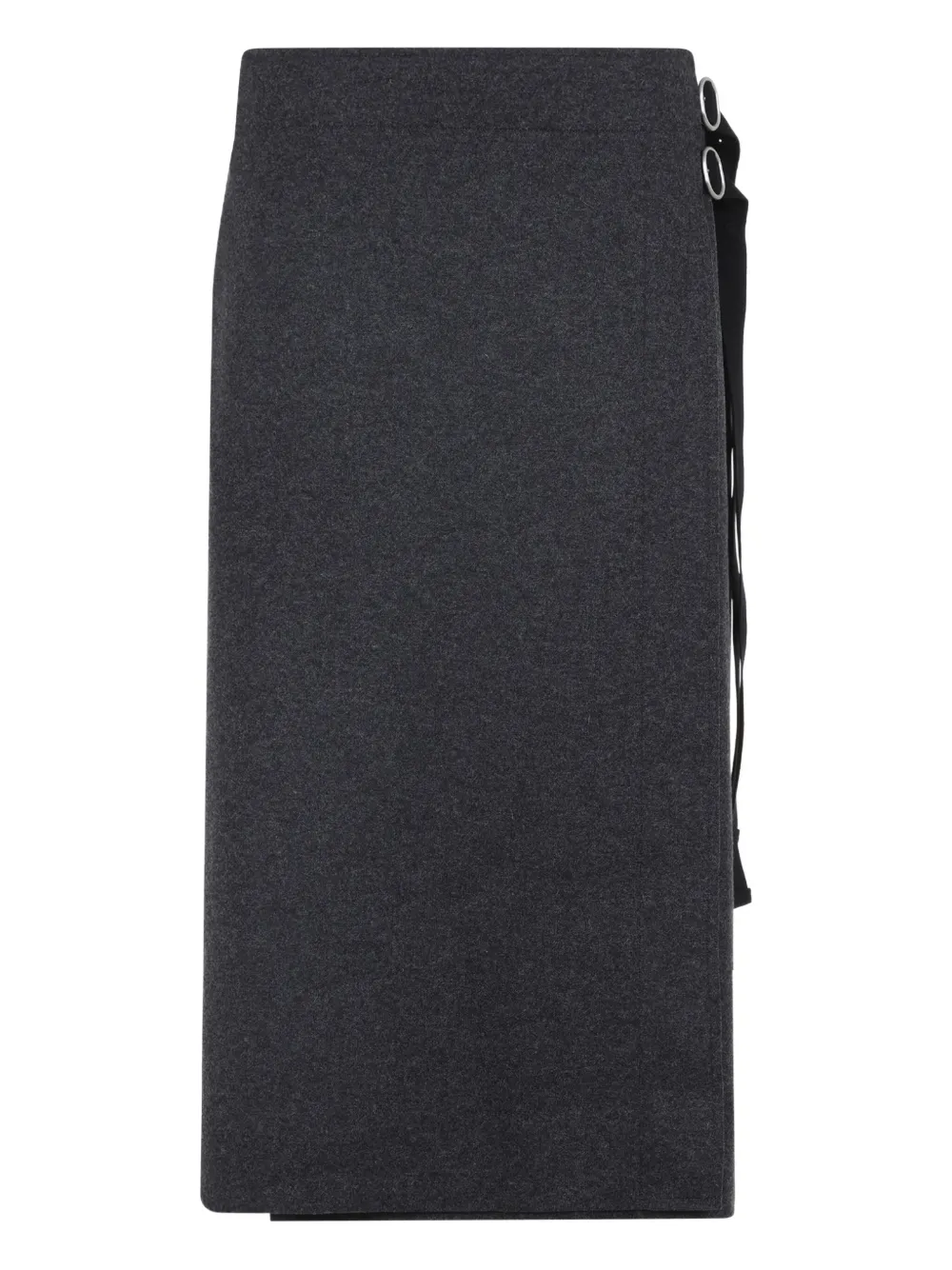 JIL SANDER+ wrap-tie wool midi skirt | Black | Image 1