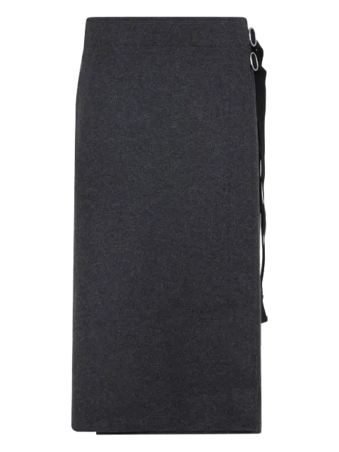 JIL SANDER+ wrap-tie wool midi skirt