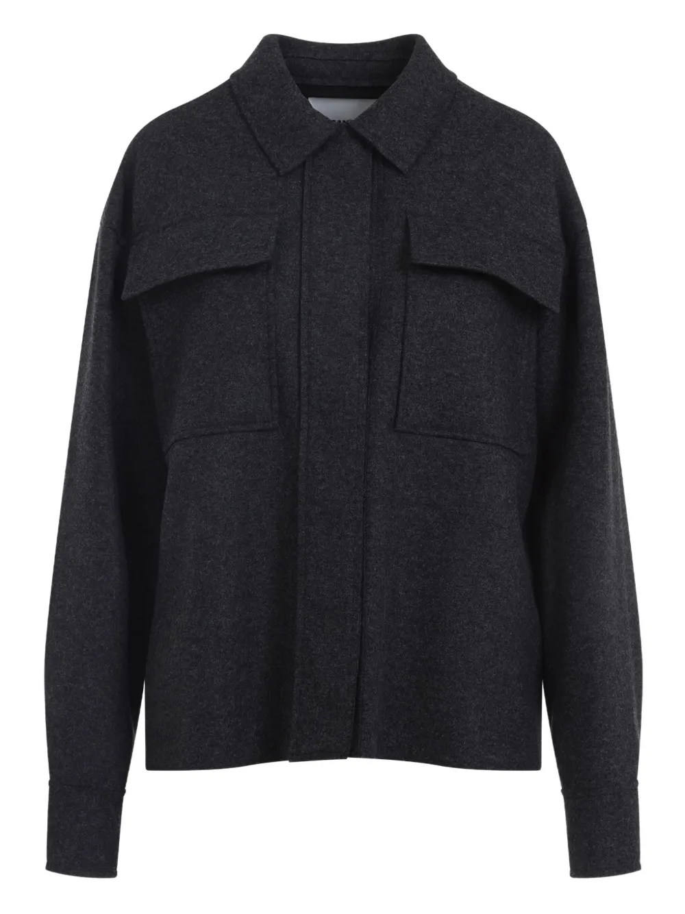 JIL SANDER+ Blouse met zakdetail Zwart