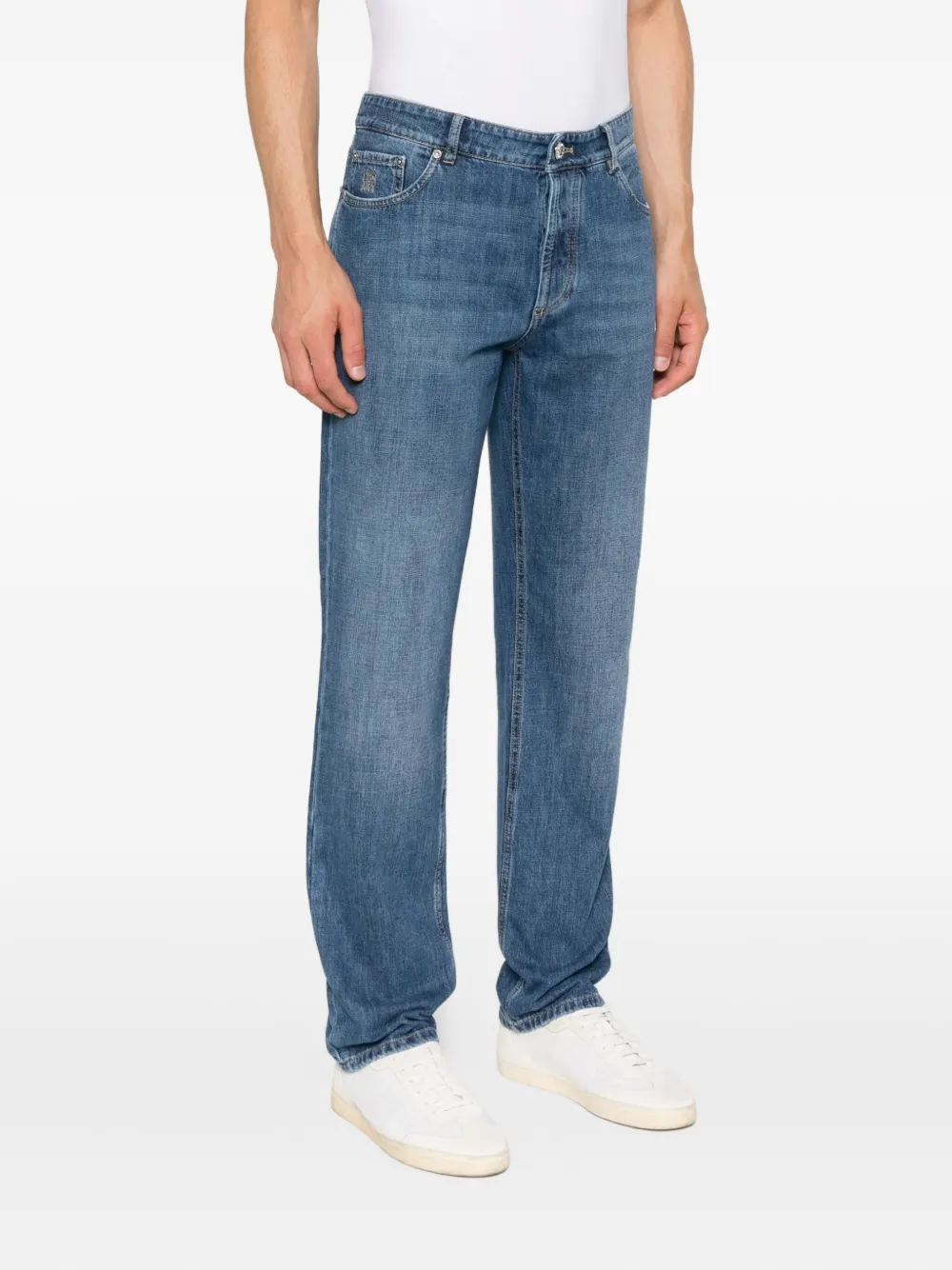 Brunello Cucinelli Jeans met vijf zakken Blauw