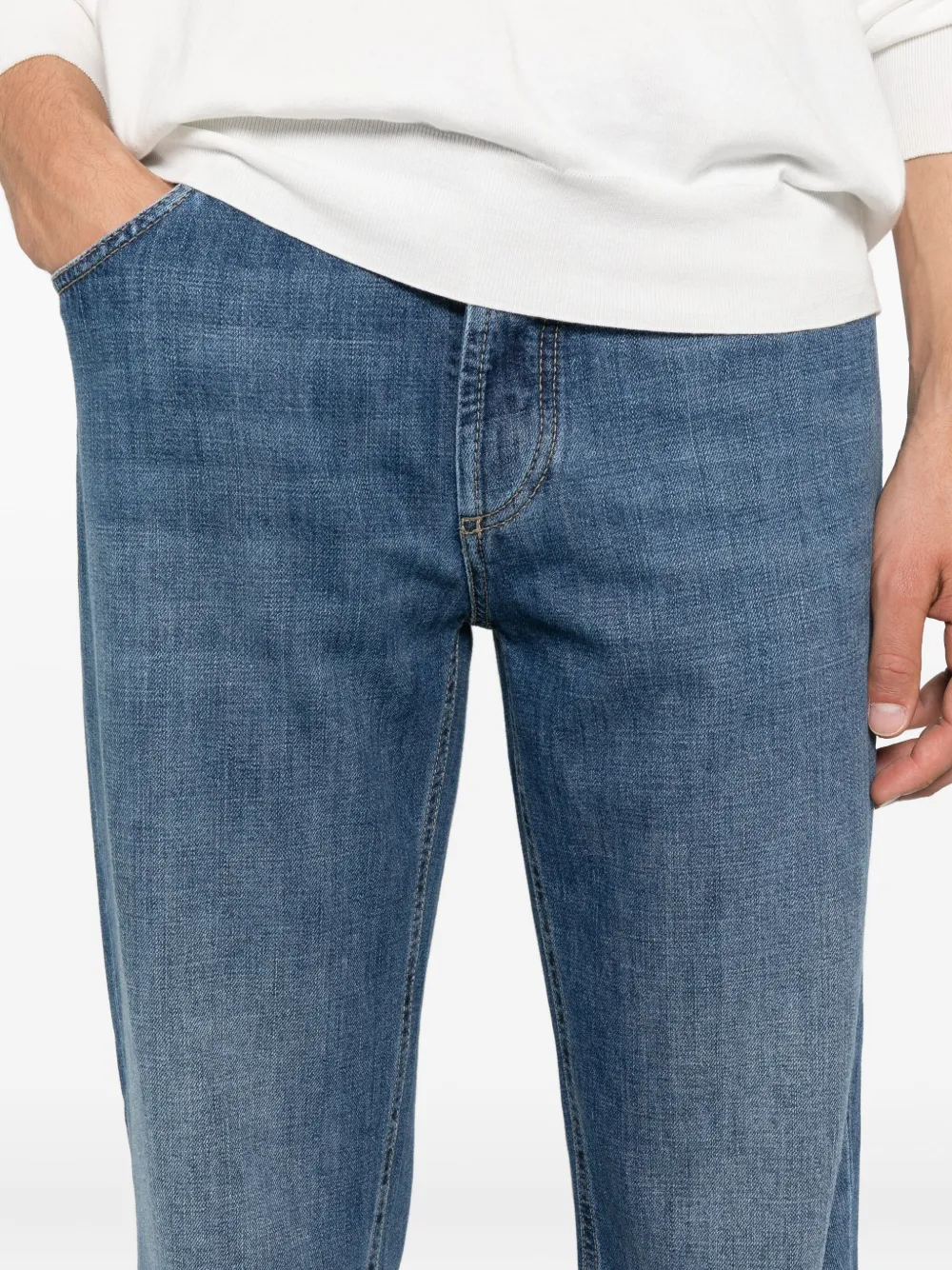 Brunello Cucinelli Jeans met vijf zakken Blauw