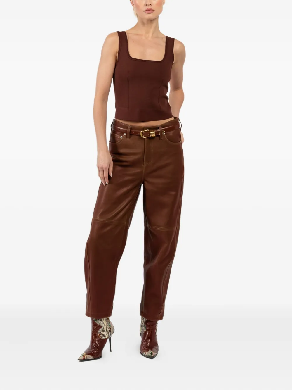 Simkhai Uri square-neck ribbed top | Vests & Tank Tops | Image 2