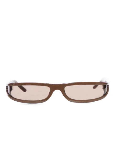 Rick Owens curved-temple rectangle sunglasses