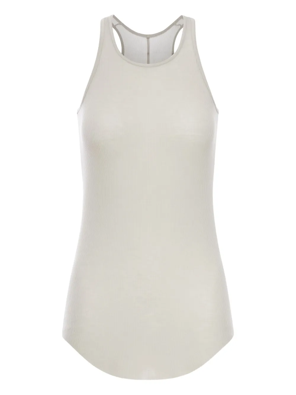 Rick Owens ribbed round-neck top Beige