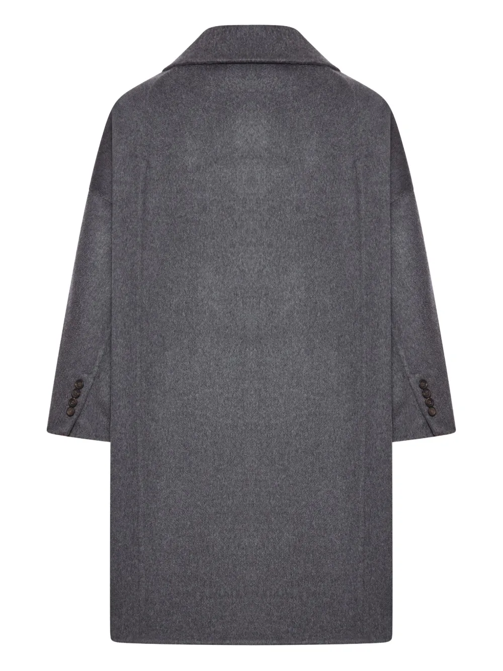 Brunello Cucinelli double-breasted cashmere coat Grijs