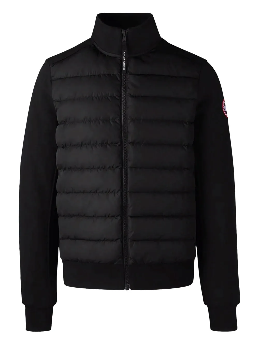 Canada Goose quilted ribbed-trim jacket Zwart