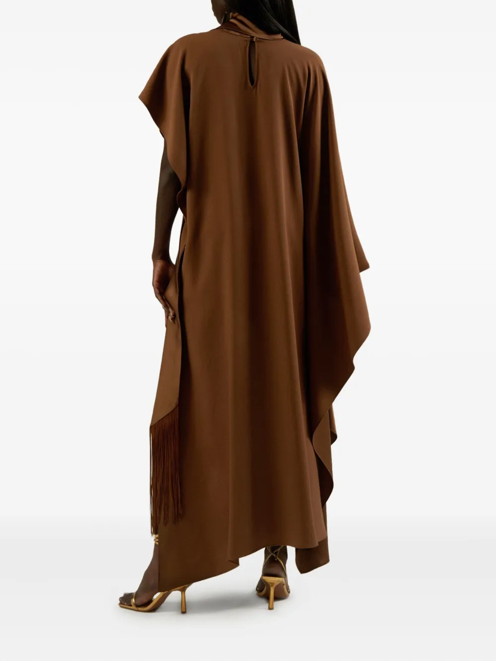 Taller Marmo California asymmetric fringe dress Bruin