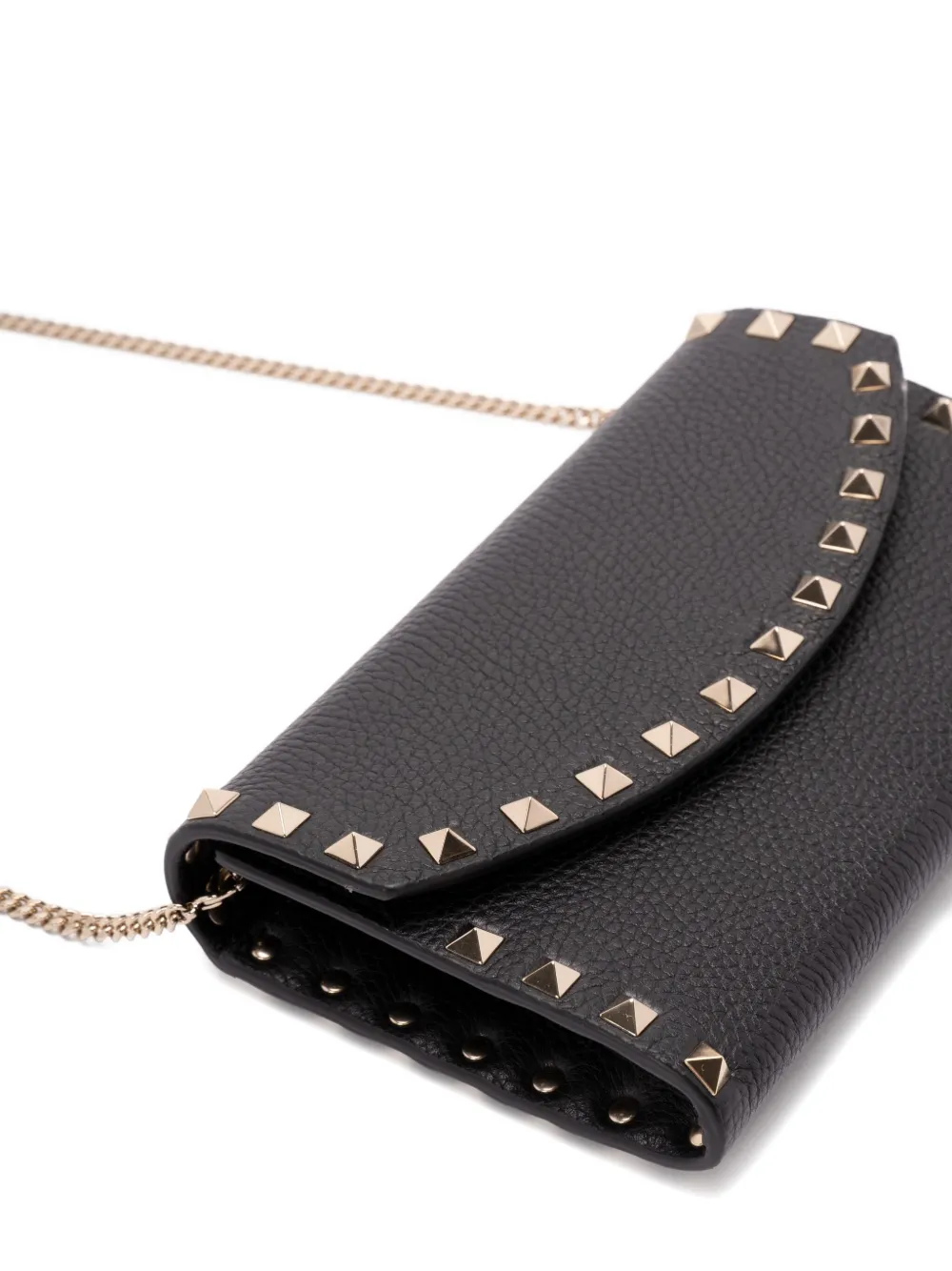 Valentino Garavani Schoudertas verfraaid met rockstuds en ketting Zwart