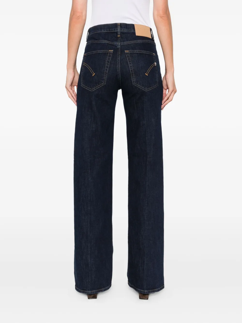 DONDUP Jeans met logopatch Blauw