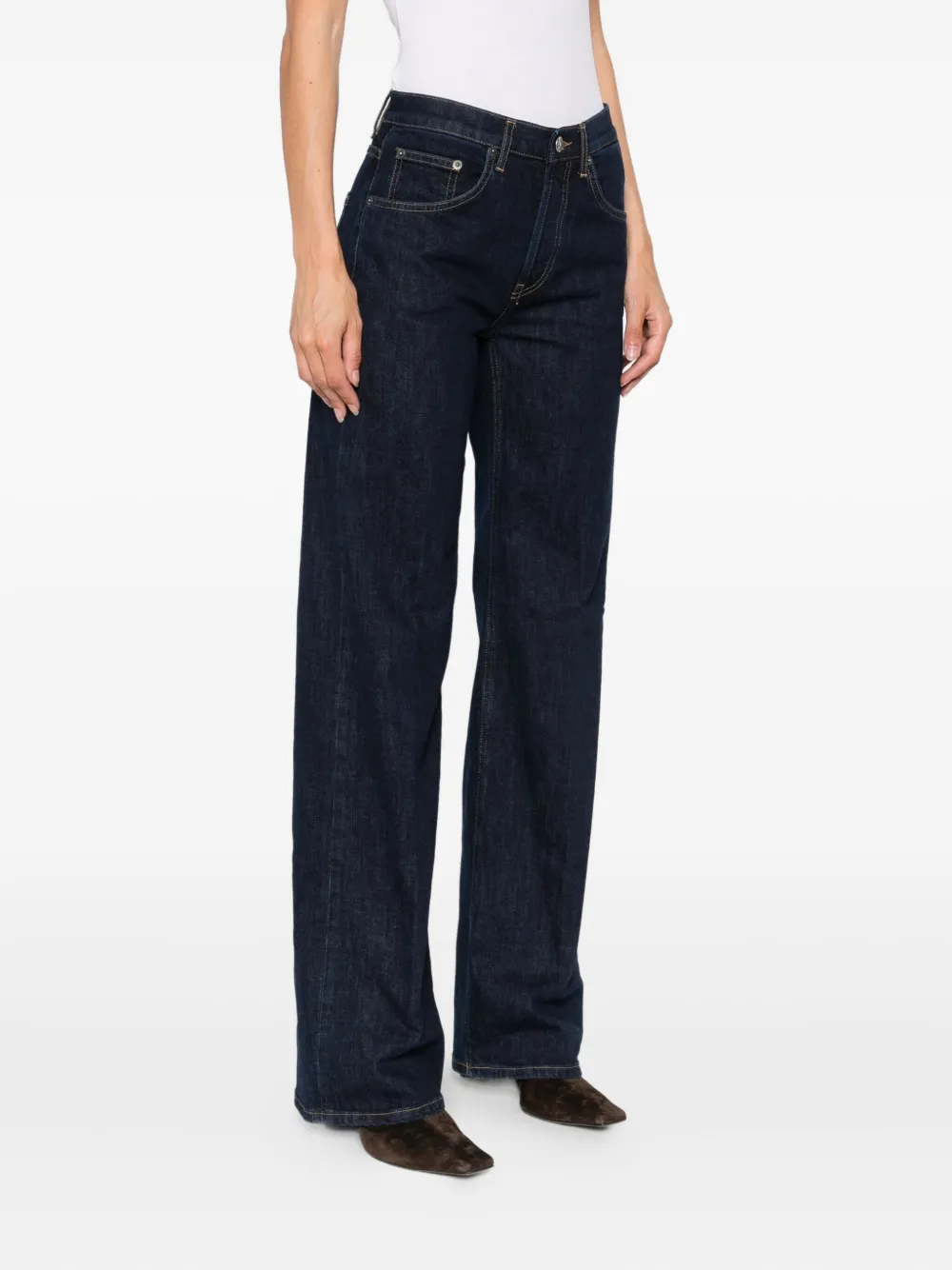 DONDUP Jeans met logopatch Blauw