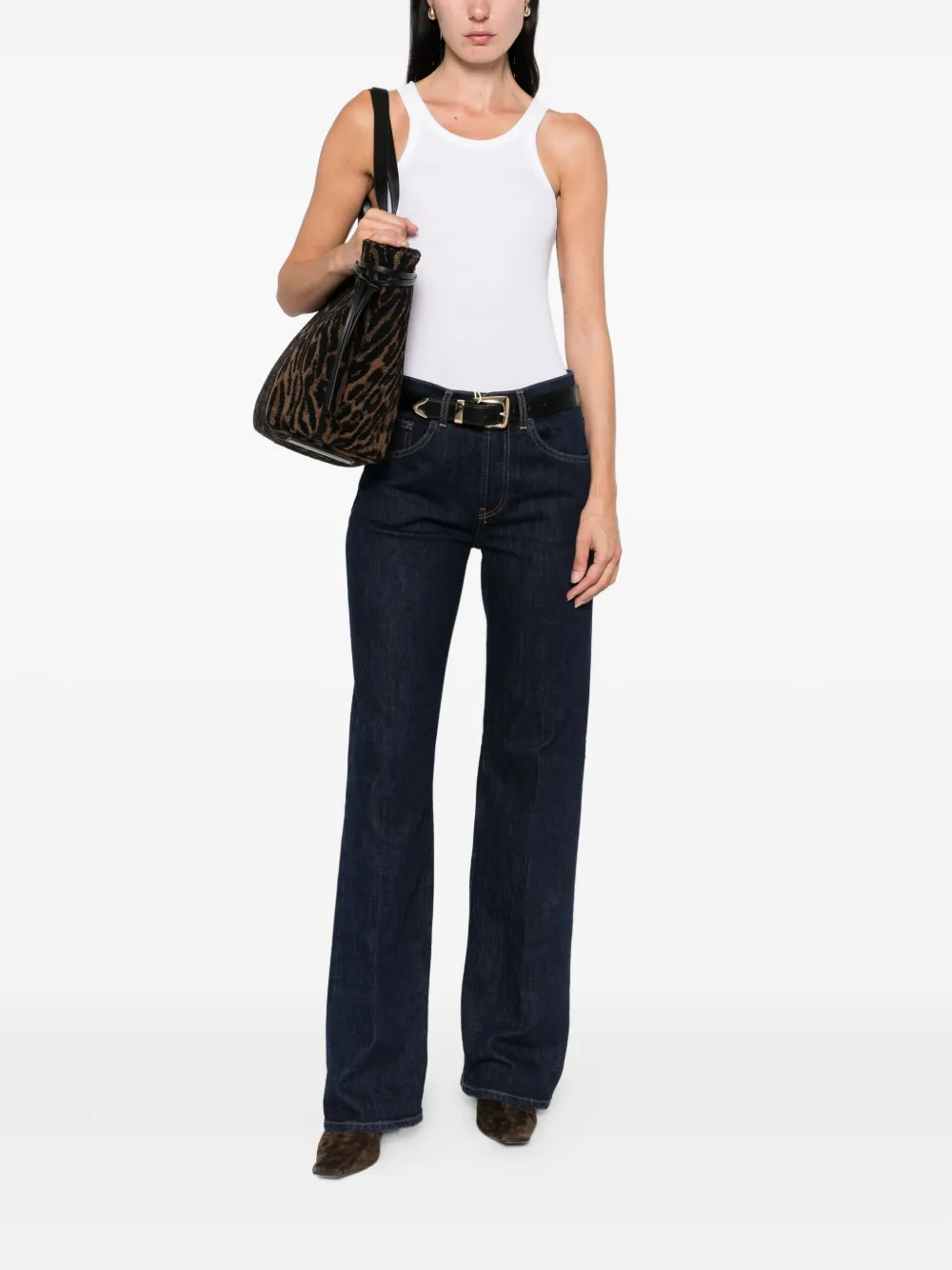 DONDUP Jeans met logopatch Blauw