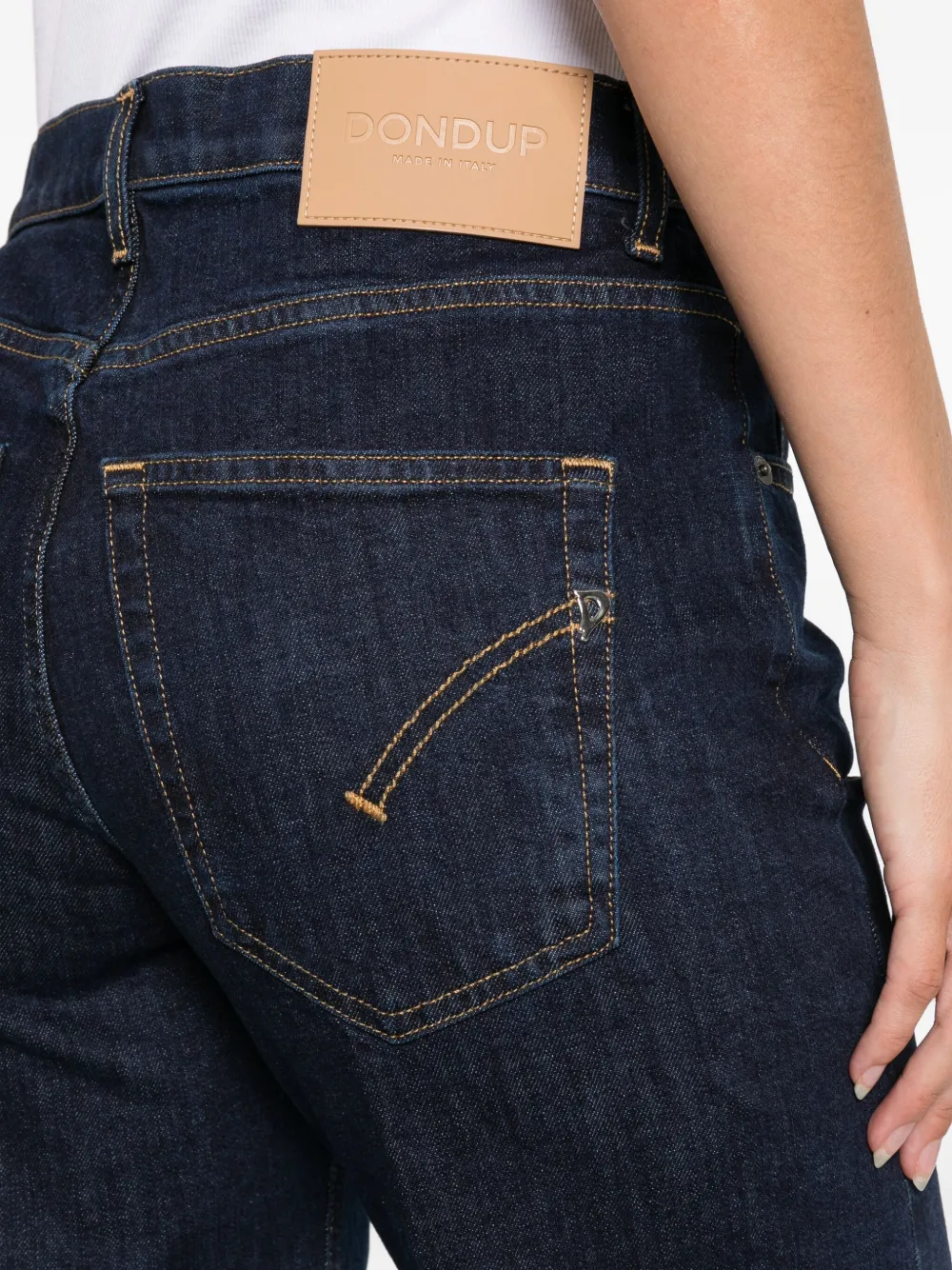 DONDUP Jeans met logopatch Blauw
