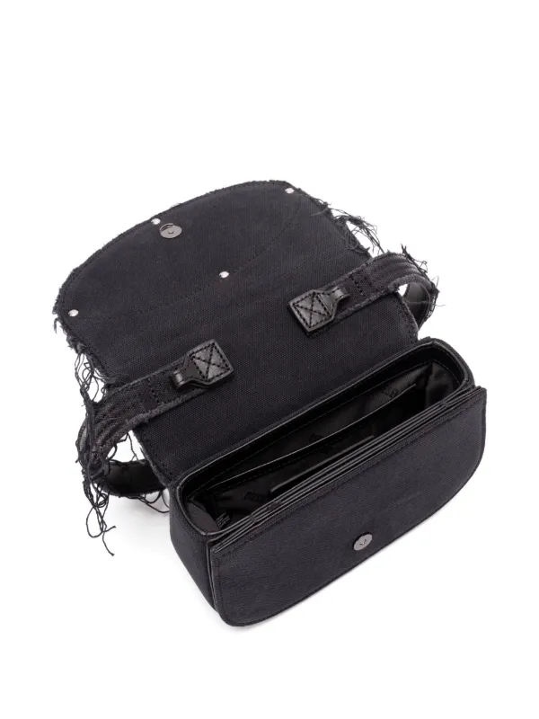 Diesel 1DR crystal-embellished Frayed Shoulder Bag | Black