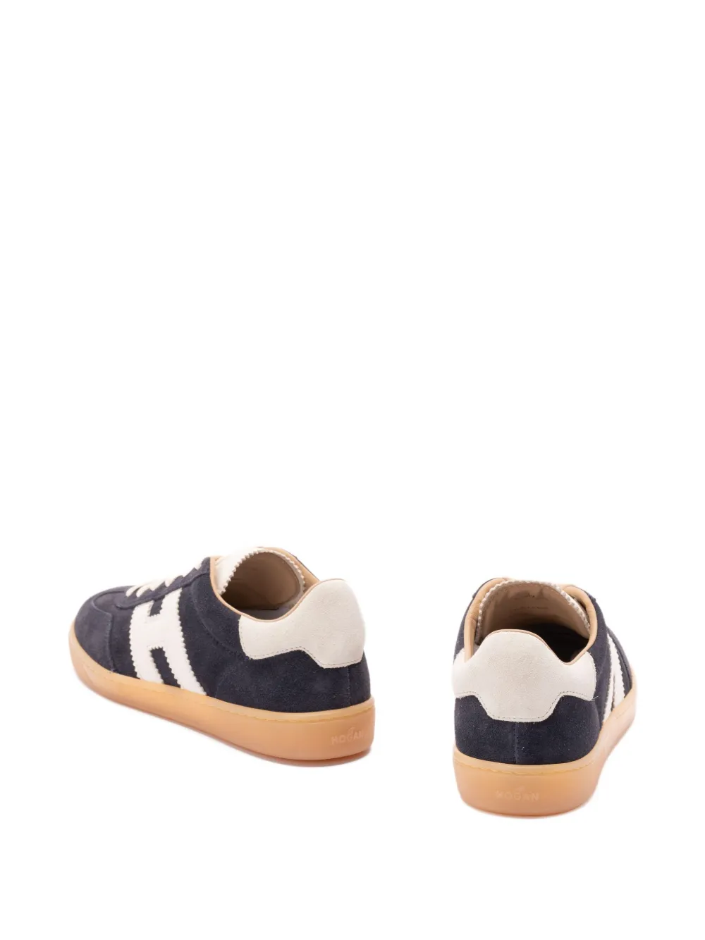 Hogan logo leather trainers Blue