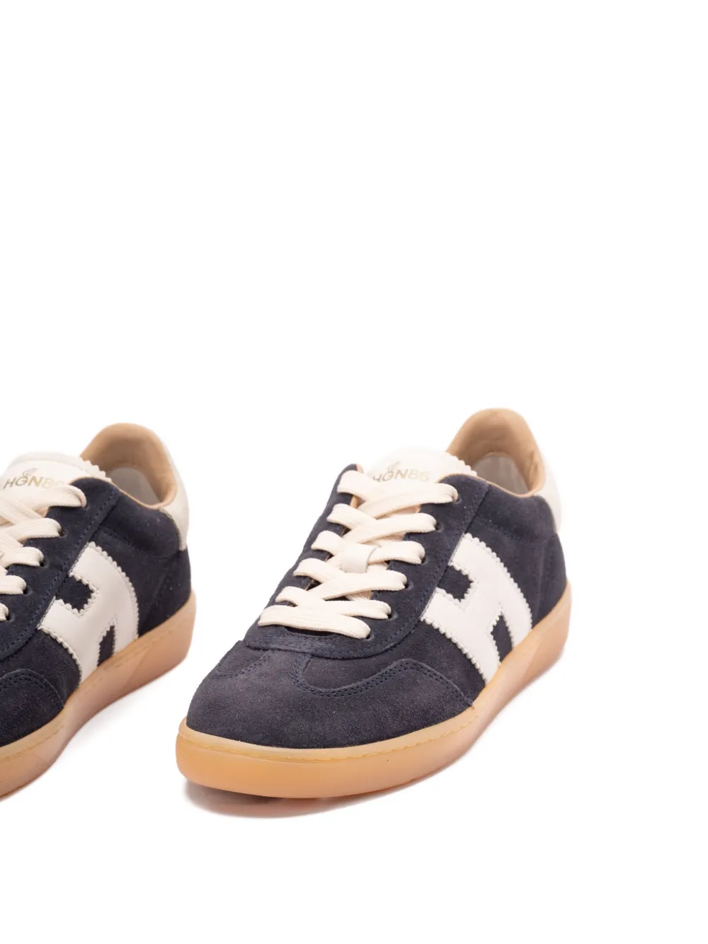 Hogan logo leather trainers Blue