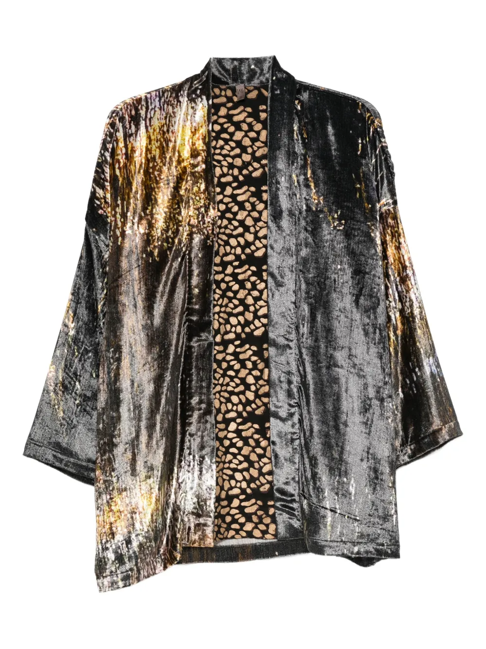YAVI silk velvet jacket | Black | Image 1