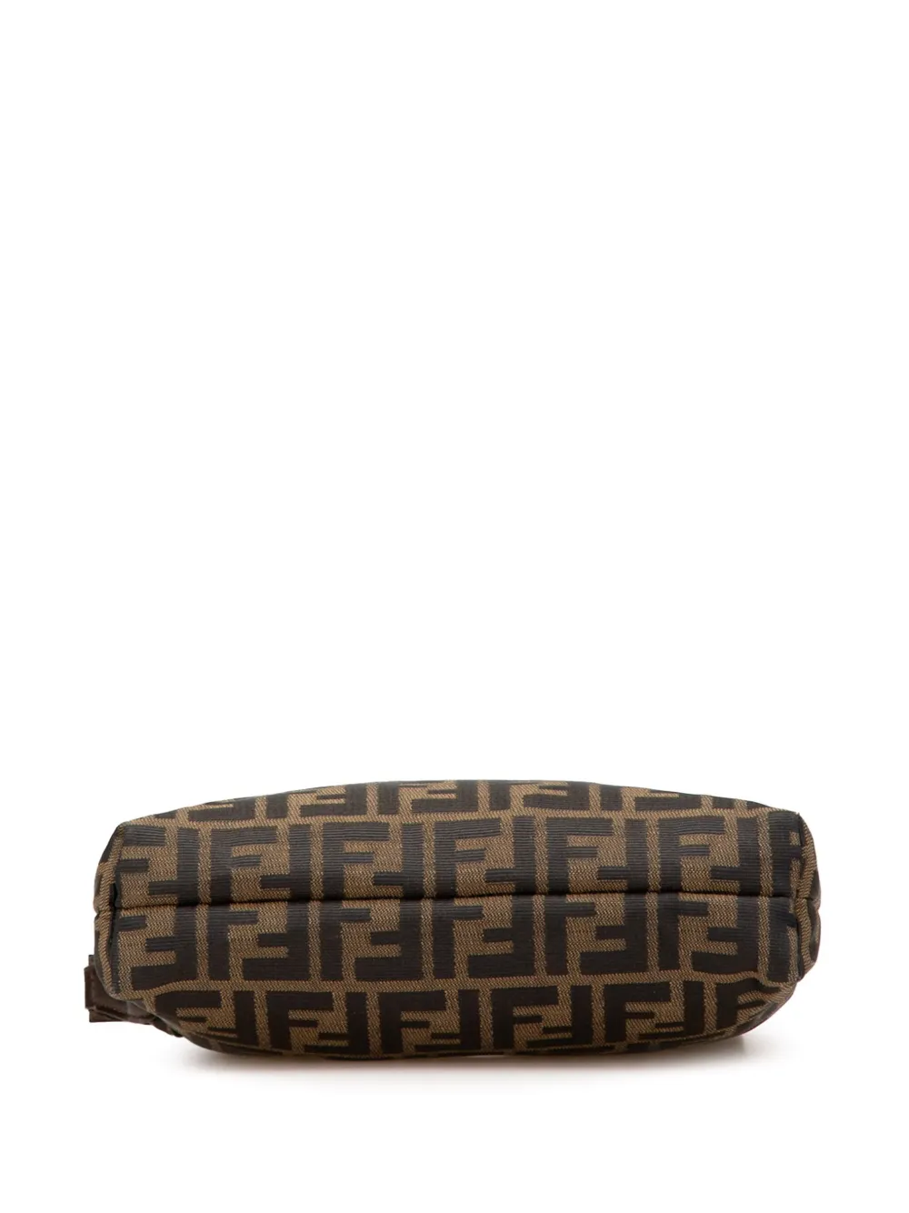 Pre-owned Fendi 2000-2010 Zucca Canvas Shoulder Bag In Brown
