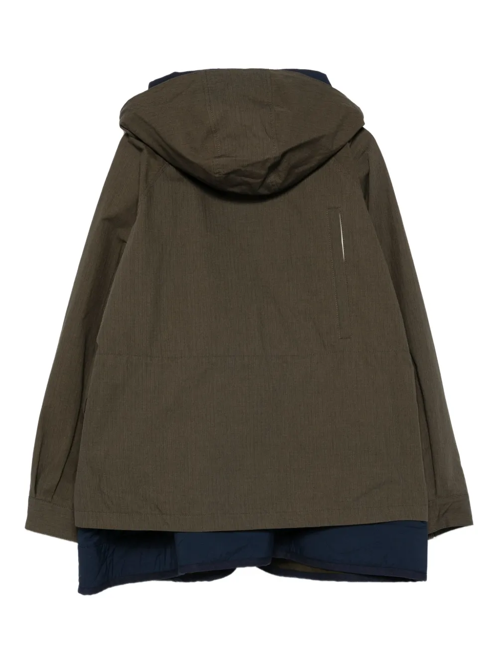 sacai hooded multi-pocket coat Groen