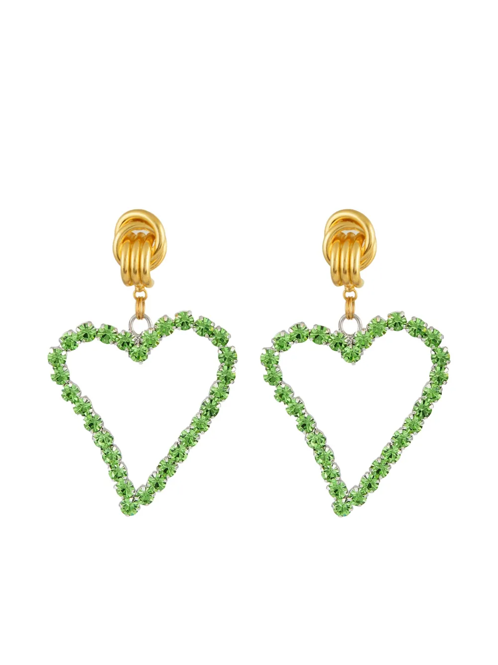 MAYOL All Of My Heart heart-shaped earrings - グリーン MAYOL All Of My Heart heart-shaped earrings - グリーン