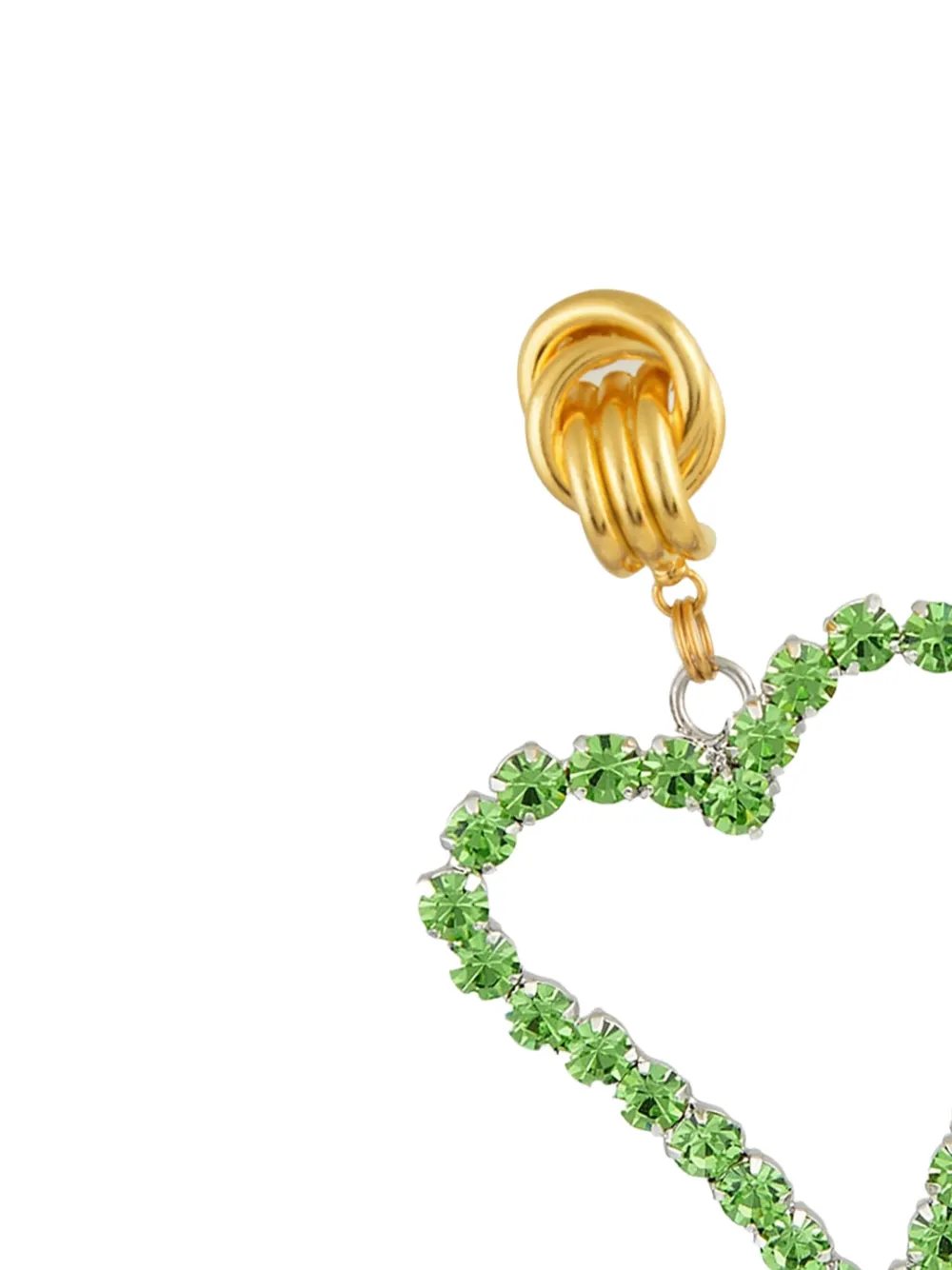 MAYOL All Of My Heart heart-shaped earrings - Groen