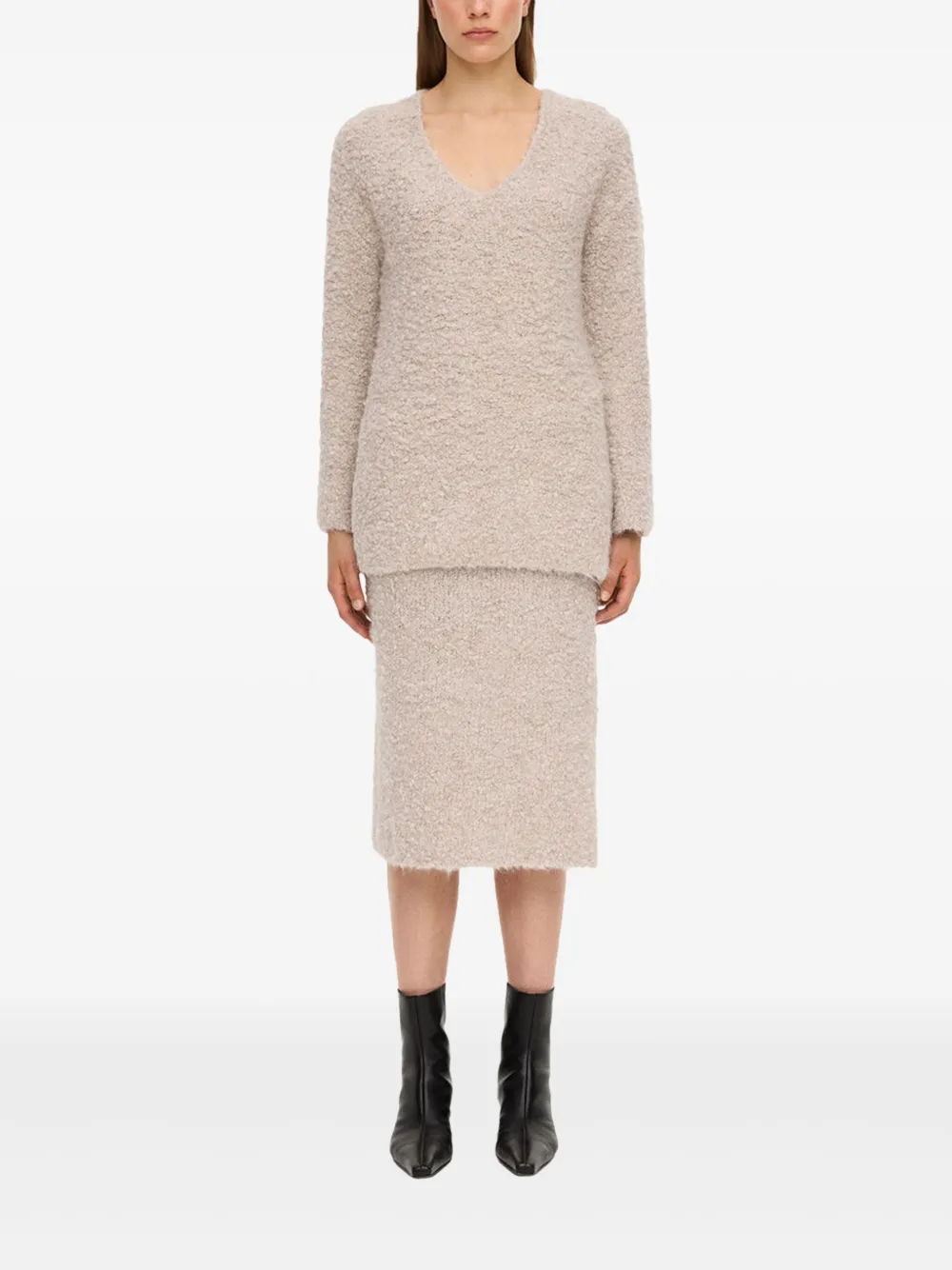 By Malene Birger Trui met wijde mouwen Beige