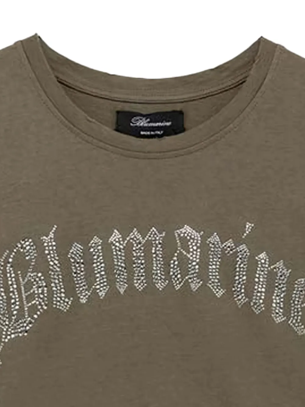 Blumarine crystal-embellished logo T-shirt Bruin