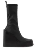 Miista platform wedge boots - Black