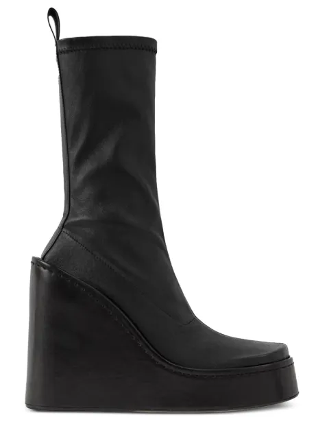 Miista platform wedge boots