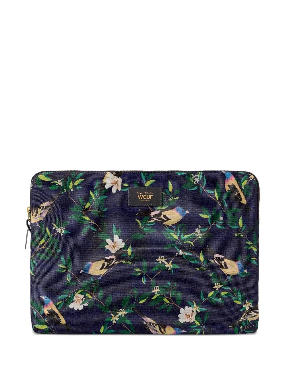 WOOUF pochette d'ordinateur à fleurs - Bleu