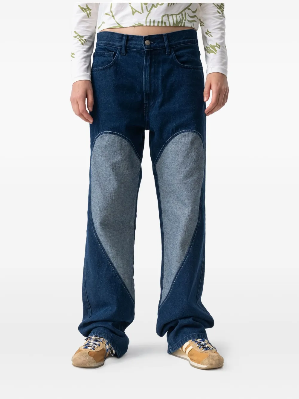 CARNE BOLLENTE Jeans met Lovepants-vlak - Blauw