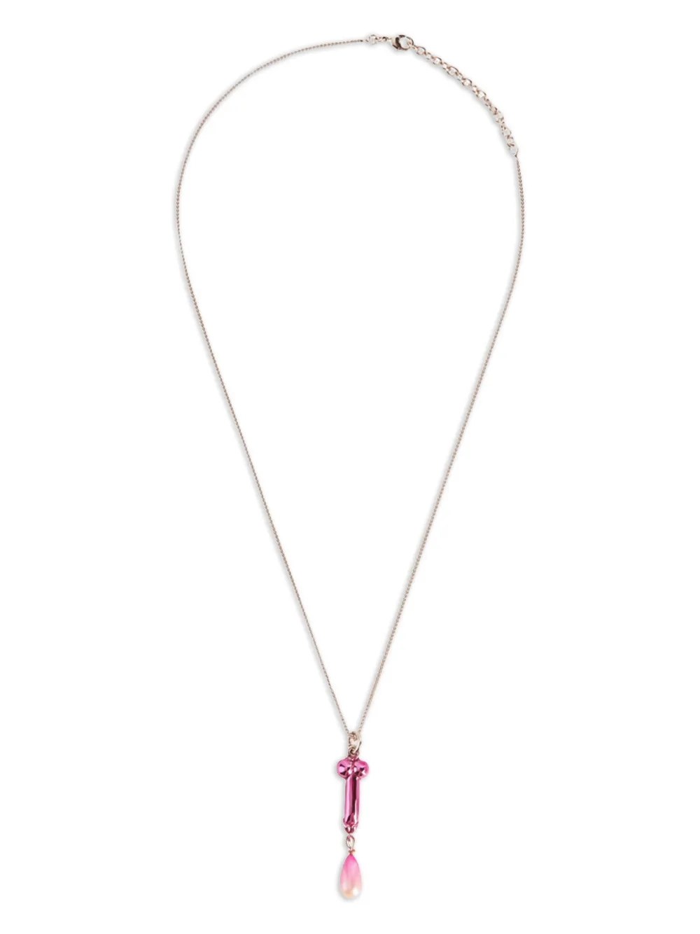 crystal-embellished drop necklace