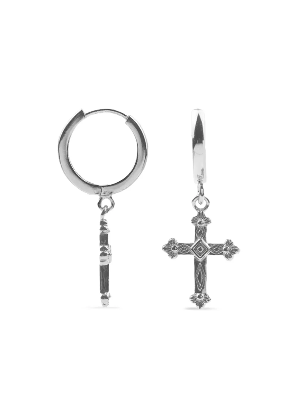 All The Luck In The World Cross-motif Earrings In Silver