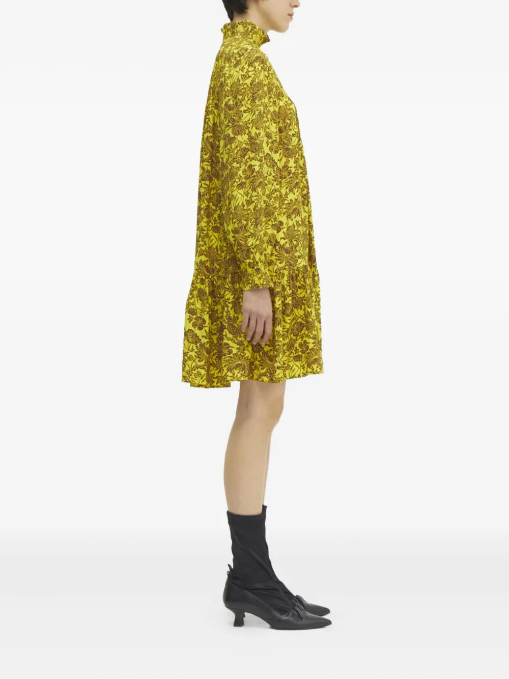Rodebjer floral-print midi dress Geel