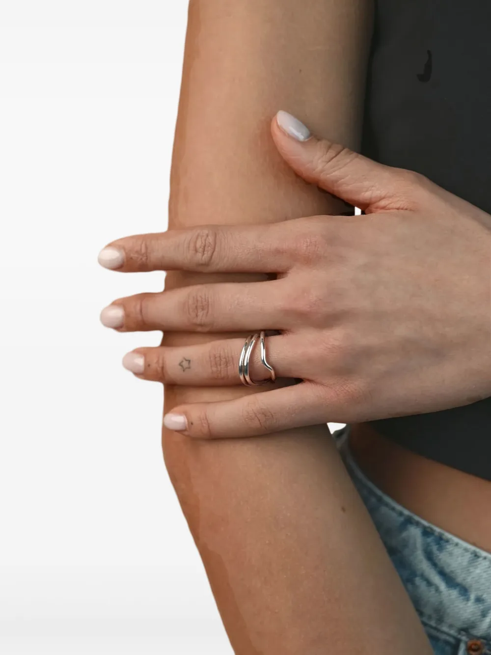 NO MORE Anello ondulato - Argento