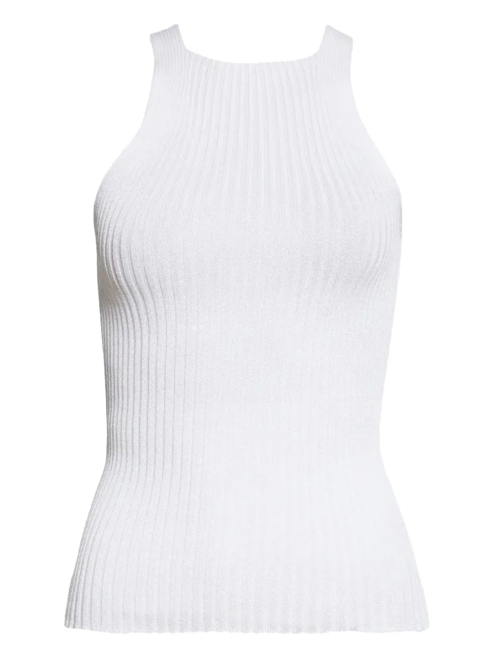 A. Roege Hove Ena Ribbed High-neck Top In White
