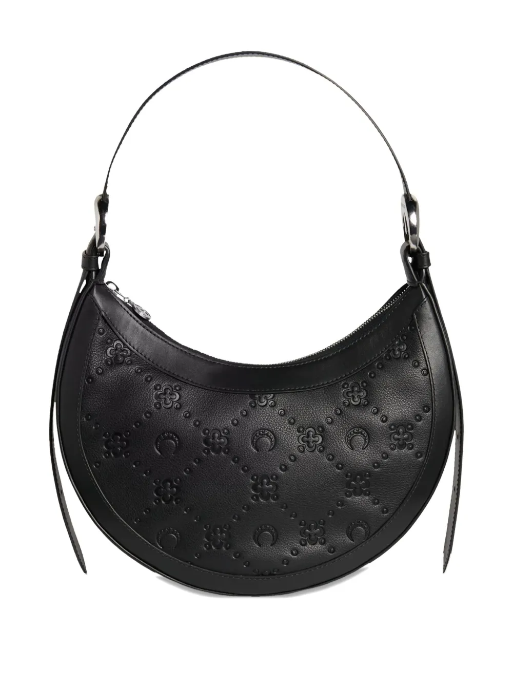 Marine Serre embossed-logo pattern handbag - Nero